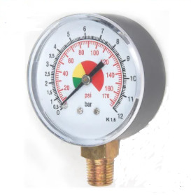0 Sampai 160 PSI Truck Air Tire Pressure Gauge Manometer 1/4 Npt Dial Berwarna