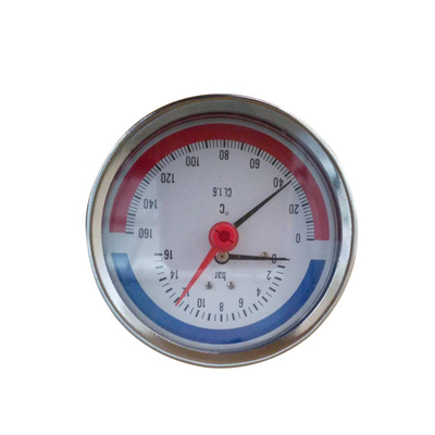 1/2 BSP Thermo Manometer 0-6bar 1/4 "Pengukur Tekanan Suhu 100MM